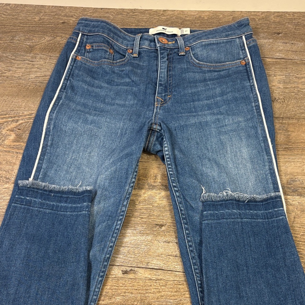 🐋 Vineyard Vines Raw Hem Cropped Jeans | Size 27